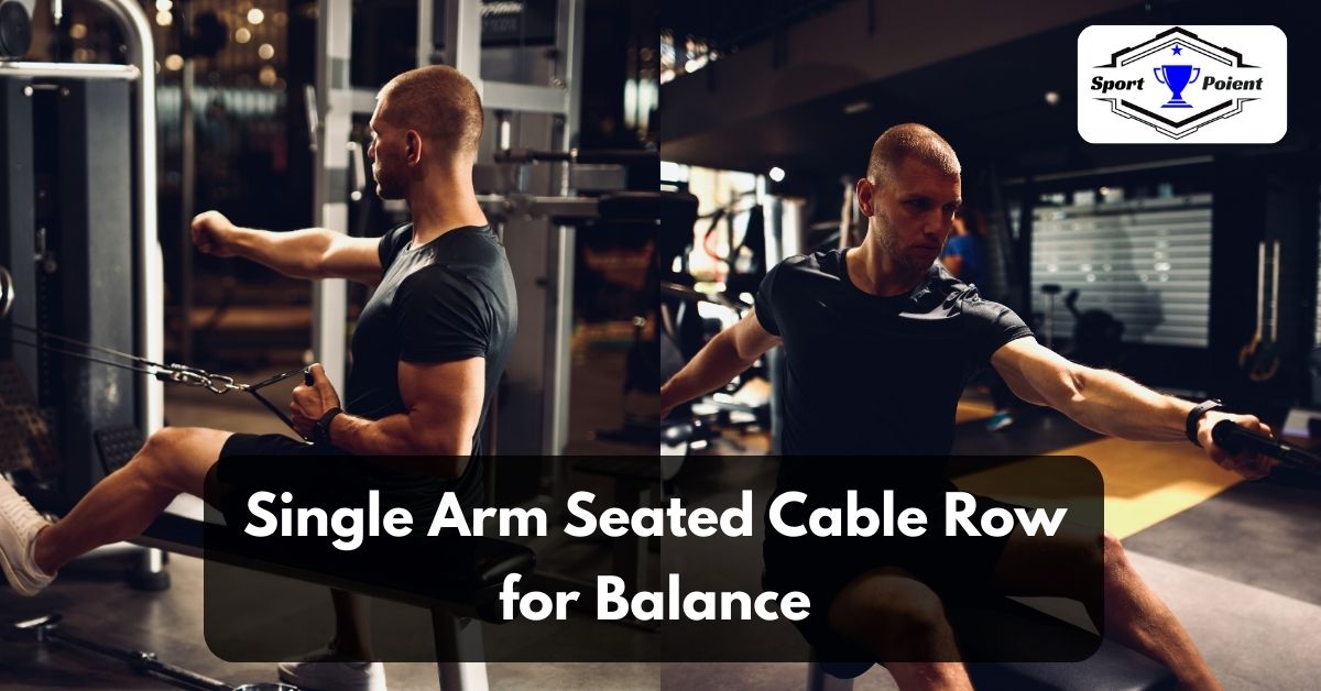 Single Arm Seated Cable Row for Balance by sportpoient.com