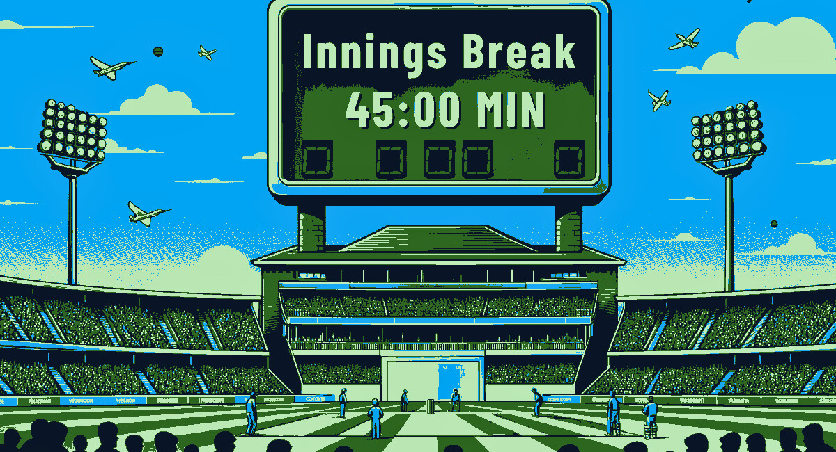 how long is the break in t20 cricket