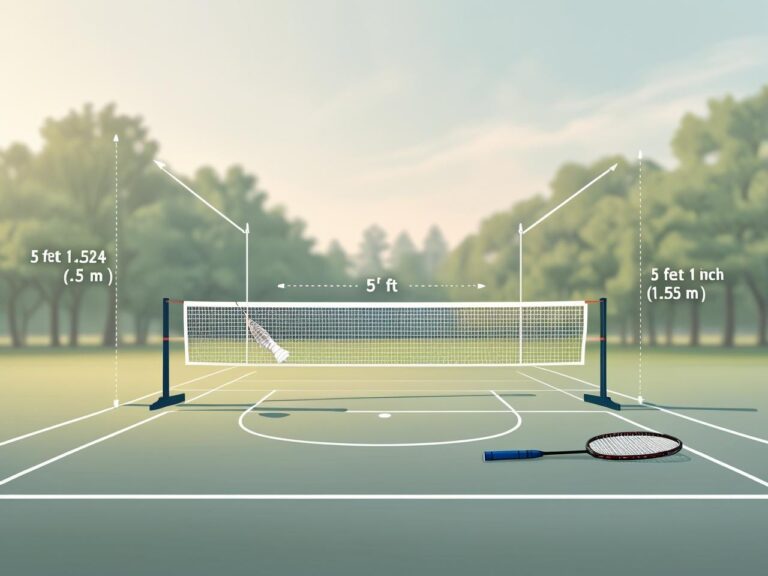 how tall is a badminton net